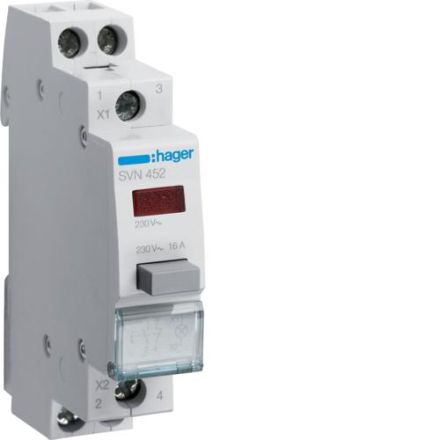 Hager SVN452 button LED detector red 230V
