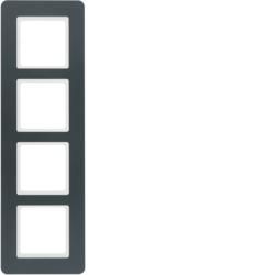 Berker 10146186 Frame 4-way Berker Q.7 anthracite velvet