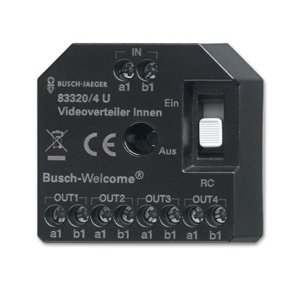 Busch-Jaeger 83320/4 U Active video distributor indoor UP, for mounting in a flush-mounted box