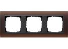 Gira 021313 3-way cover frame for anthracite Gira Event Opaque Dark Brown