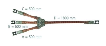 Dehn & Söhne VH95BZZ EKV3+0 70 G 3-pole 70qmm earthing and short-circuiting cable