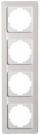 Kopp 305913063 MILANO 4-way white cover frame