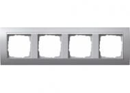 Gira 021436 4-way cover frame for color aluminum Gira Event color aluminum