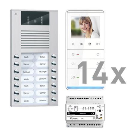 TCS PVE16140-0010 video:pack 14 buttons AVE+IVW5111 AP video intercom set