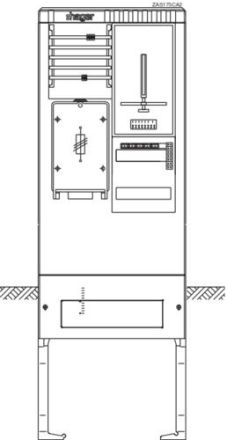Hager ZAS175CA2 meter connection column 1Z 2-field 277x583x1710