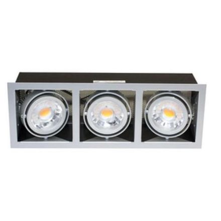 Nobile 1740073011 Mini Kardan E3 3x6W 24° ww 3x600lm titanium LED recessed ceiling spotlight