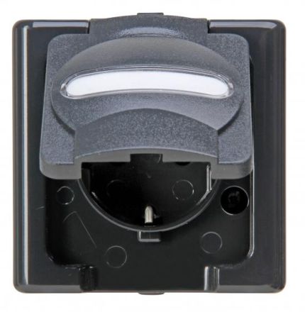 Kopp 103315007 AP-FR socket1f. BlueElectric anthracite protective contact socket