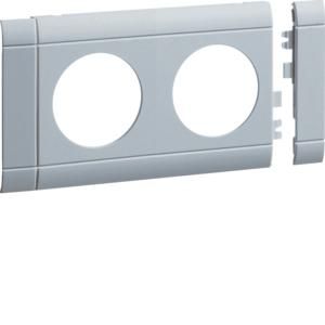 TEHALIT GB08020LAN modular panel 2-way socket 80mm aluminum