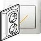 Legrand 771533 socket rocker 2-way vertical Galea mother of pearl, (grey)