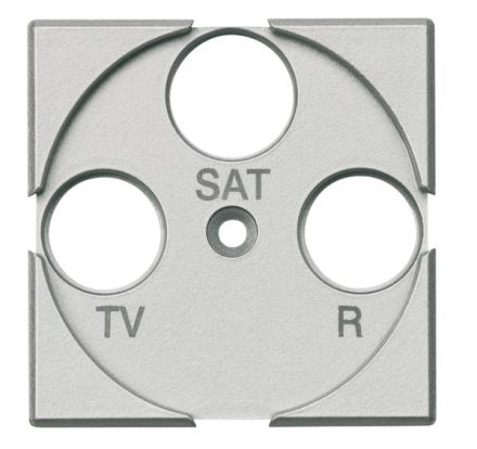 Bticino HC4207 central plate aluminium, (grey)