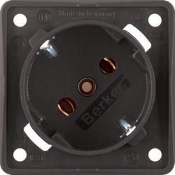Berker 841852521 SCHUKO socket 45° brown, matt Integro inserts