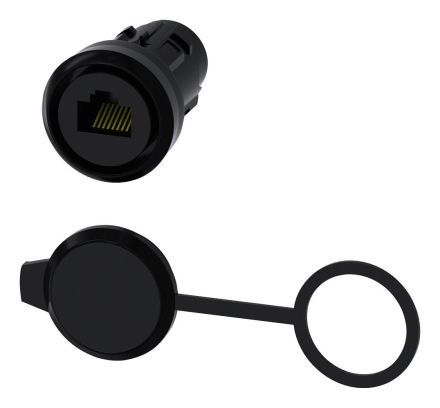 Siemens 3SU1900-0GB10-0AA0 22mm plastic black RJ45 connector
