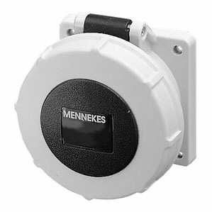 Mennekes 1713 panel mount socket TwinCONTACT 16A 4-pole 7h 500V IP67