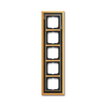 Busch-Jaeger 1725-835 cover frame, 5-way frame polished brass anthracite