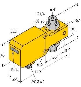 Turck 6870640 FCI-D04A4P-AP8X-H1141 flow sensor