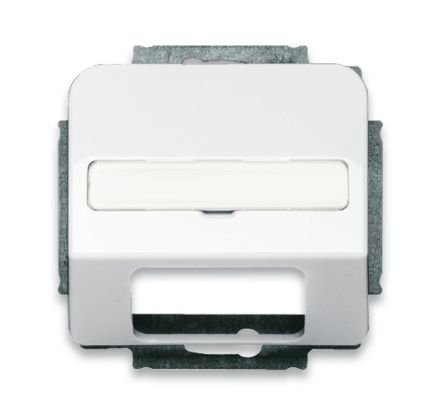 Busch-Jaeger 1769-24G central plate, with label field studio white high gloss