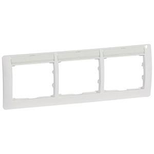 Legrand 771015 frame 3-way horizontal Galea Ultrawhite white, (white)