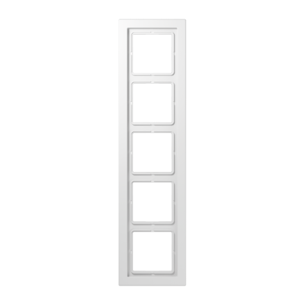 Jung LSD985WW frame 5-way, vertical and horizontal mounting, Duroplast, LS-DESIGN, alpine white