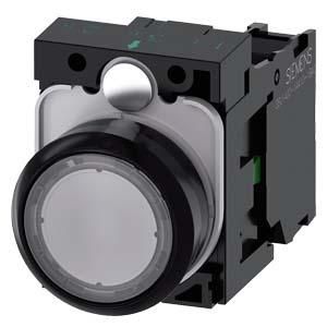 Siemens 3SU1100-0AB70-1BA0 push button 22mm round clear 1S