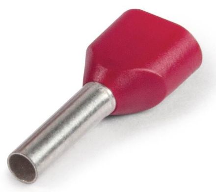 RED 2250-30-0028 Twin wire end ferrules 2x1.0qmm 8mm