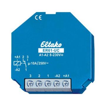 Eltako 61001601 switching relay ER61-UC 1 changeover contact flush mounting