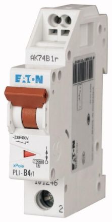 Eaton PLI-C4/1 circuit breaker, 4A, 1p, C-Char , 101253