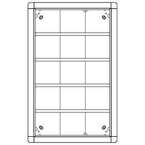 Ritto 1882120 flush-mounted frame 15 module slots, silver
