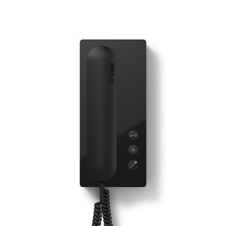 Siedle HTA 811-0 SH/S Analogue house telephone in high gloss black/black