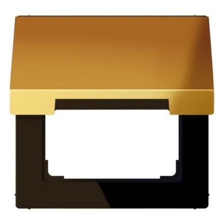 Jung GO2990KL hinged cover with return spring, metal gold-coloured PVD-coated, LS series, gold-coloured