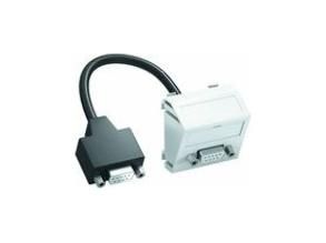 OBO Bettermann MTS-DB9 F AL1 with cable socket-socket 45x45mm multimedia carrier D-Sub9, 6104700