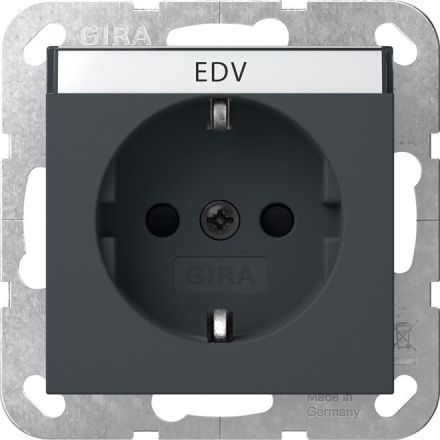 Gira 446228 BSF+SH System 55 anthra socket SCHUKO