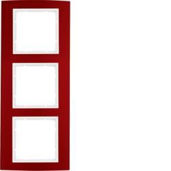 Berker 10133022 frame aluminum, red/polar white Berker B.3