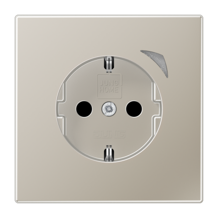 Jung BTES1521SE-L SCHUKO socket, 16 A 250 V ~, screw terminals, with function display, integrated increased contact protection, SAFETY+, thermoplastic painted, LS series,