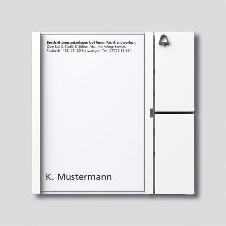 Siedle TM 612-1 W button module in white