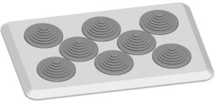 ABB Striebel & John TZ110 flange with 8 cable grommets for diameters 13 to 34mm, 2CPX010934R9999