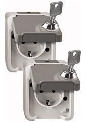 MERTEN MEG2424-8029 SCHUKO socket light grey