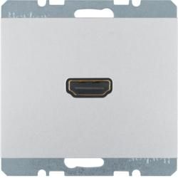 Berker 3315437003 High Definition socket with 90° plug connection aluminum Berker K.5