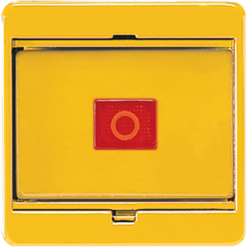 Jung 561GLGE cover with glass pane, CD series, yellow (with yellow rocker)