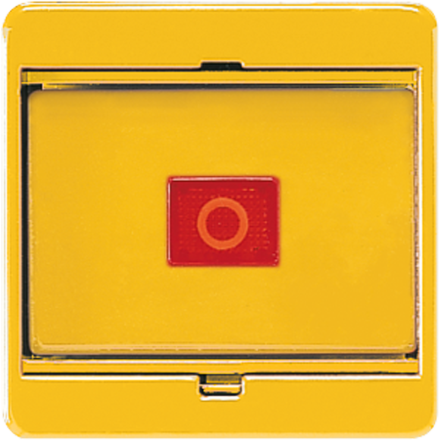 Jung 561GLGE cover with glass pane, CD series, yellow (with yellow rocker)