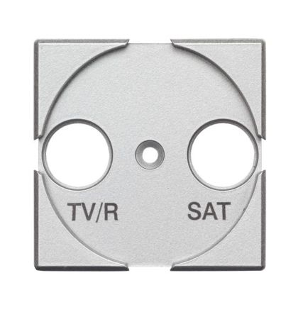 Bticino HC4212 central plate TV-FM/SAT aluminum 2-hole
