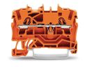 Wago 2002-1202 2.5qmm orange 2 conductor feed-through terminal