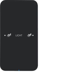 BERKER 75141165 Touch-Sensor Glass R.1 | 1-way, comfort, configured | black glass