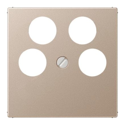 Jung A561-4SAT2CH cover for 4-hole satellite TV socket (Ankaro), thermoplastic painted, series A, champagne