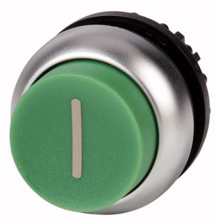Eaton M22-DRH-G-X1 pushbutton, raised, green I, latching, 216677