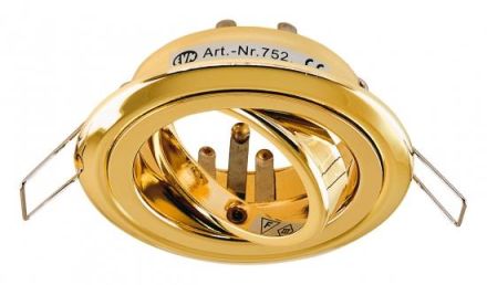 EVN 752421 round black gold GX5.3 max.50W 12V recessed ceiling spotlight