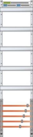 ABN 1V5 5-pin 250x1050mm distribution panel (VS17)