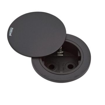 EVOline ONE1-D.20 ONE socket black-cover black, Black