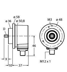 Turck 1544758 RI-10S10C-2B5000-H1181 encoder