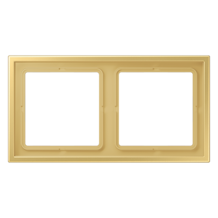 Jung LSZME982BFC frame 2-way, vertical and horizontal mounting, thermoplastic painted, LS ZERO, brass classic