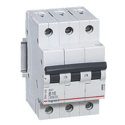 Legrand 419169 Circuit breaker RX3 B16A 3-pole 6kA 3M